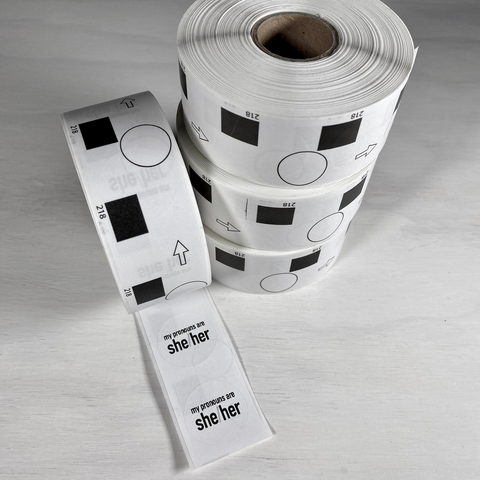 Pronoun sticker rolls 3000 count